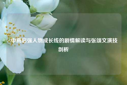  中高启强人物成长线的剧情解读与张颂文演技剖析